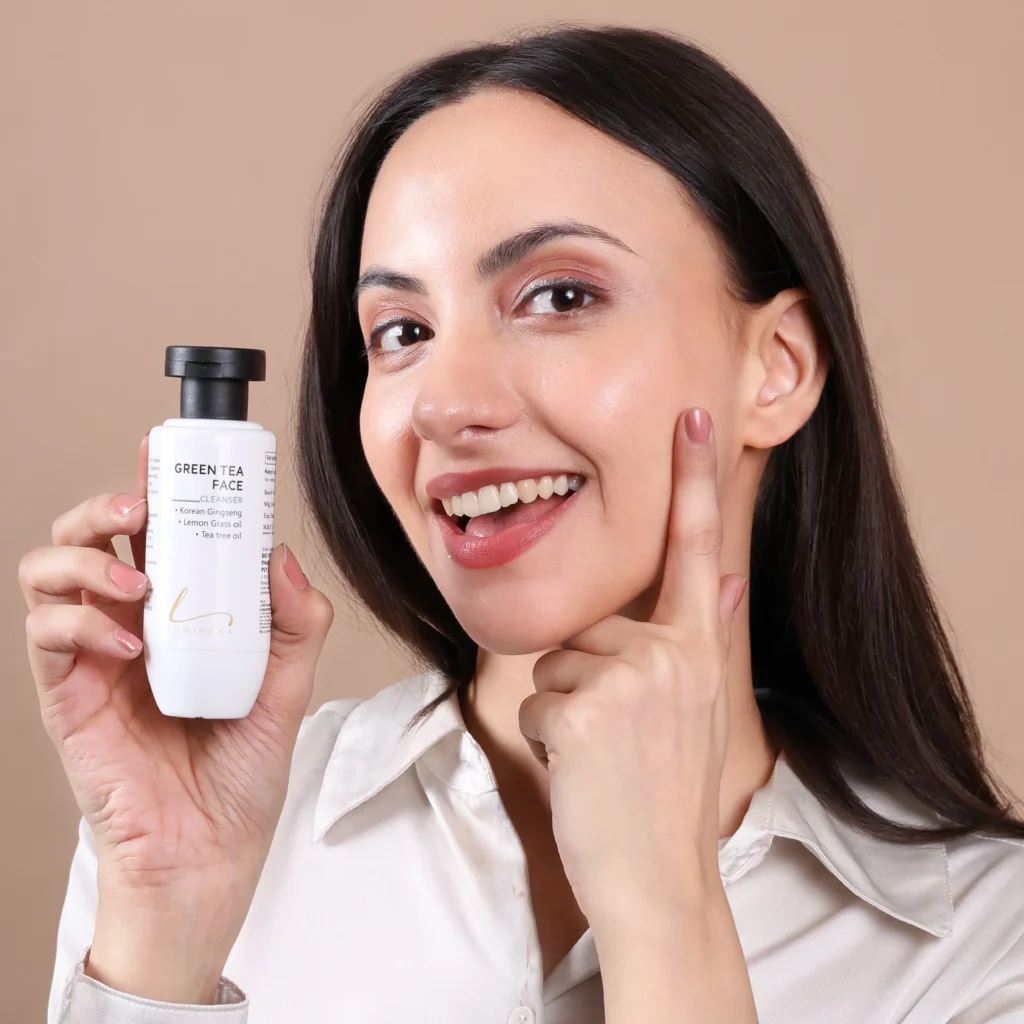 Green Tea Face Cleanser with Niacinamide, Azelaic Acid & Salicylic Acid | Brightening & Acne Control Face Wash green tea face cleanser with niacinamide, azelaic acid & salicylic acid | brightening & acne control face wash