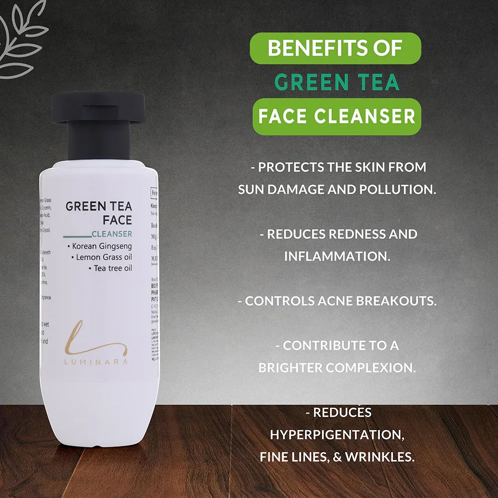green tea face cleanser with niacinamide, azelaic acid & salicylic acid | brightening & acne control face wash green tea face cleanser with niacinamide, azelaic acid & salicylic acid | brightening & acne control face wash