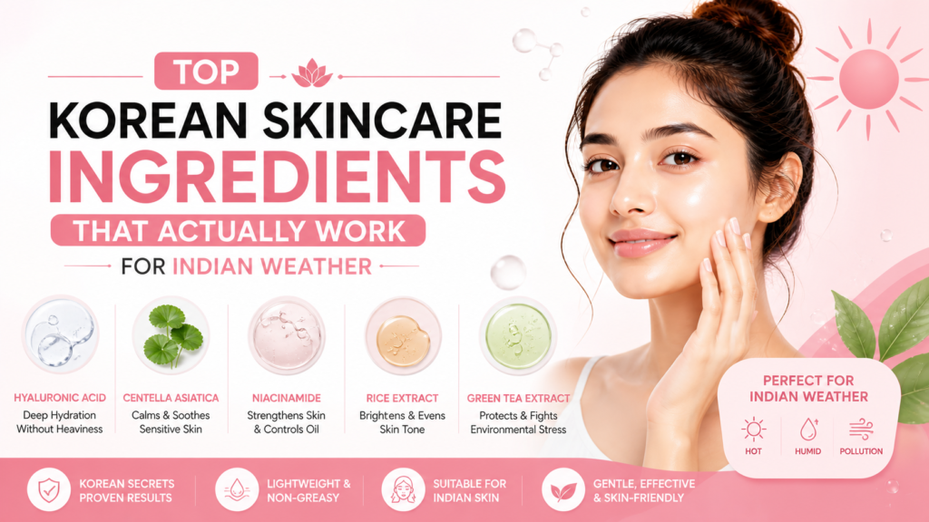 Top Korean Skincare Ingredients That Actually Work for Indian Weather